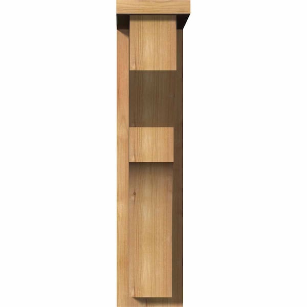 Monterey Smooth Corbel W/Backplate, Western Red Cedar, 5 1/2W X 12D X 24H